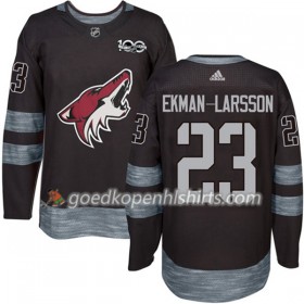 Arizona Coyotes Oliver Ekman-Larsson 23 1917-2017 100th Anniversary Adidas Zwart Authentic Shirt - Mannen